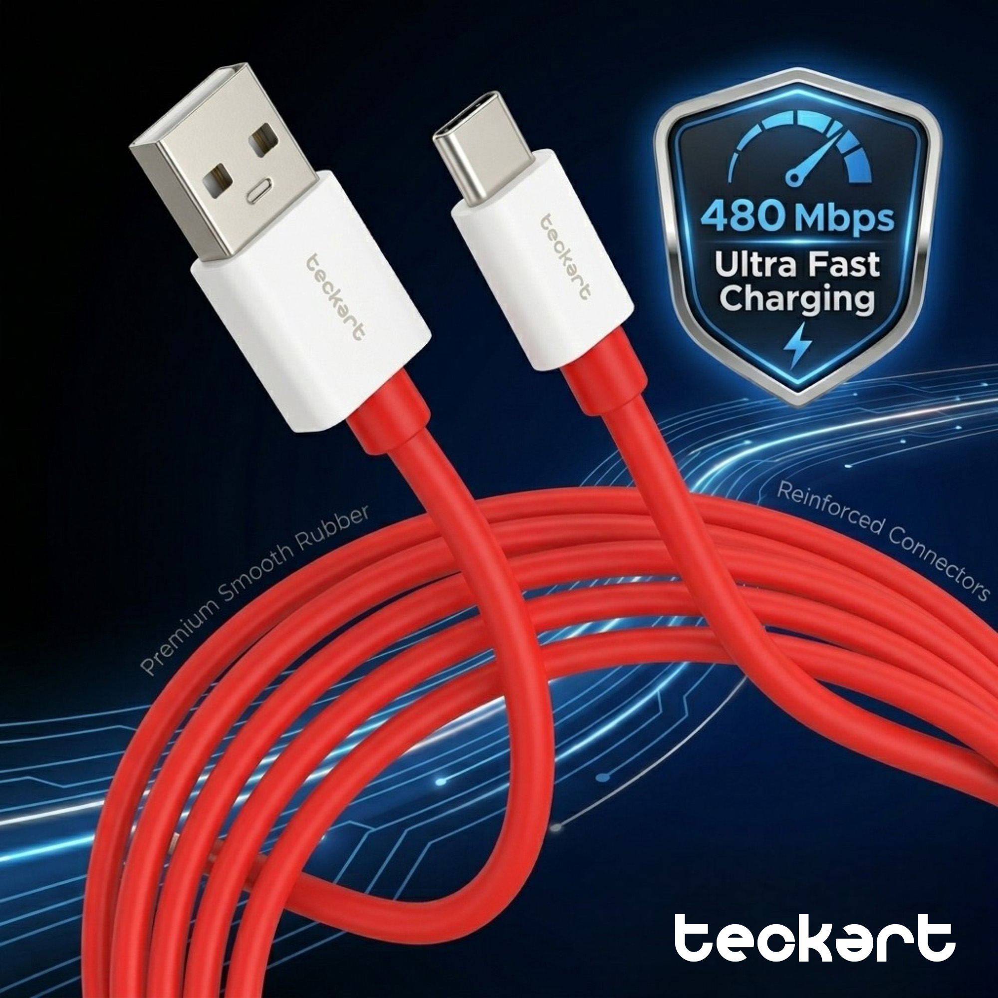 TEC54 USB Type A to USB C Cable - Image 4
