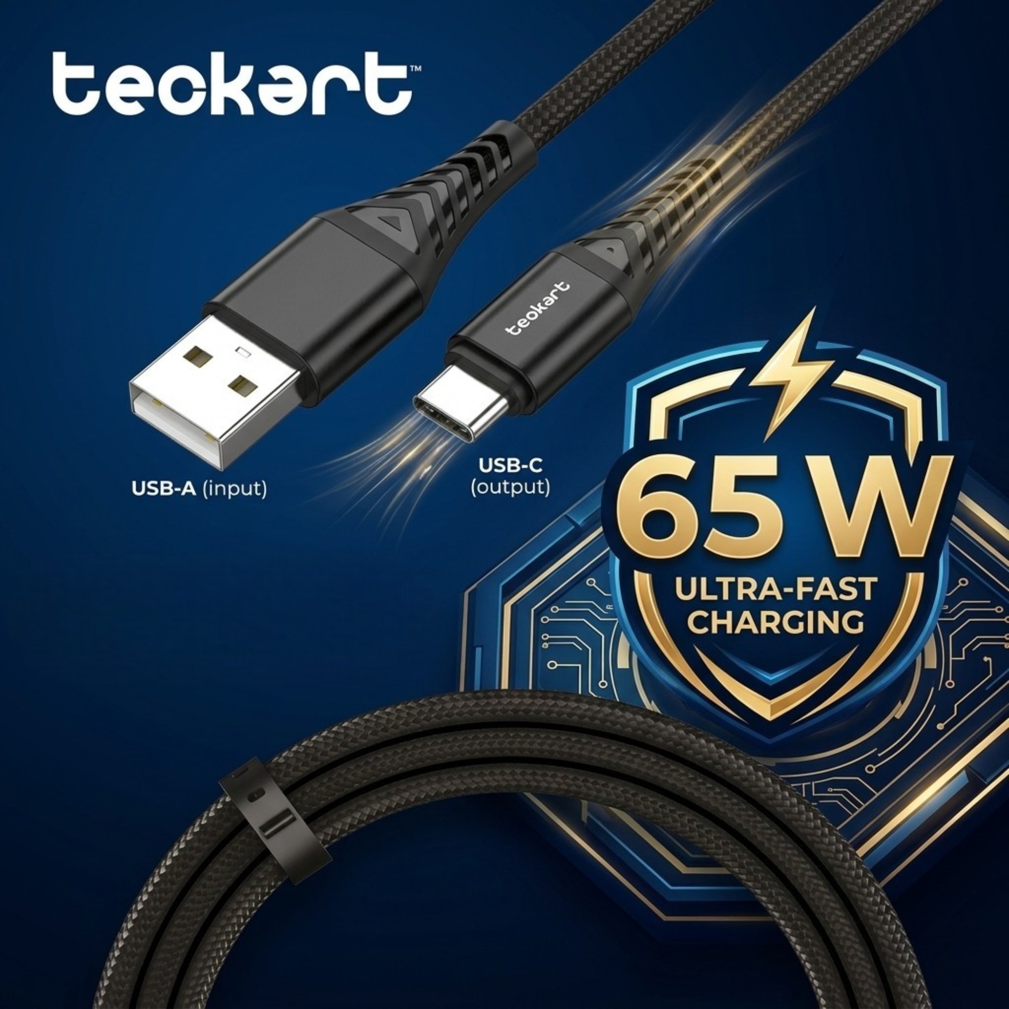 TEC55 USB Type A to USB C Cable - Image 3
